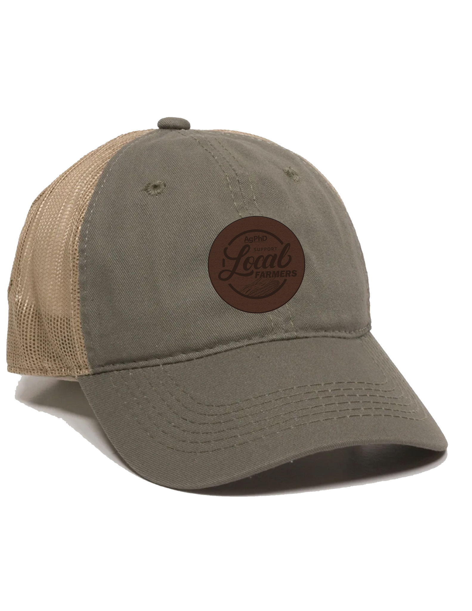 Support Local Farmers Leather Patch Mesh Back Hat – Ag PhD